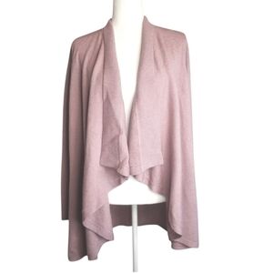 LOFT Waterfall Cardigan Dusty Rose Open Front Dusty Rose Medium